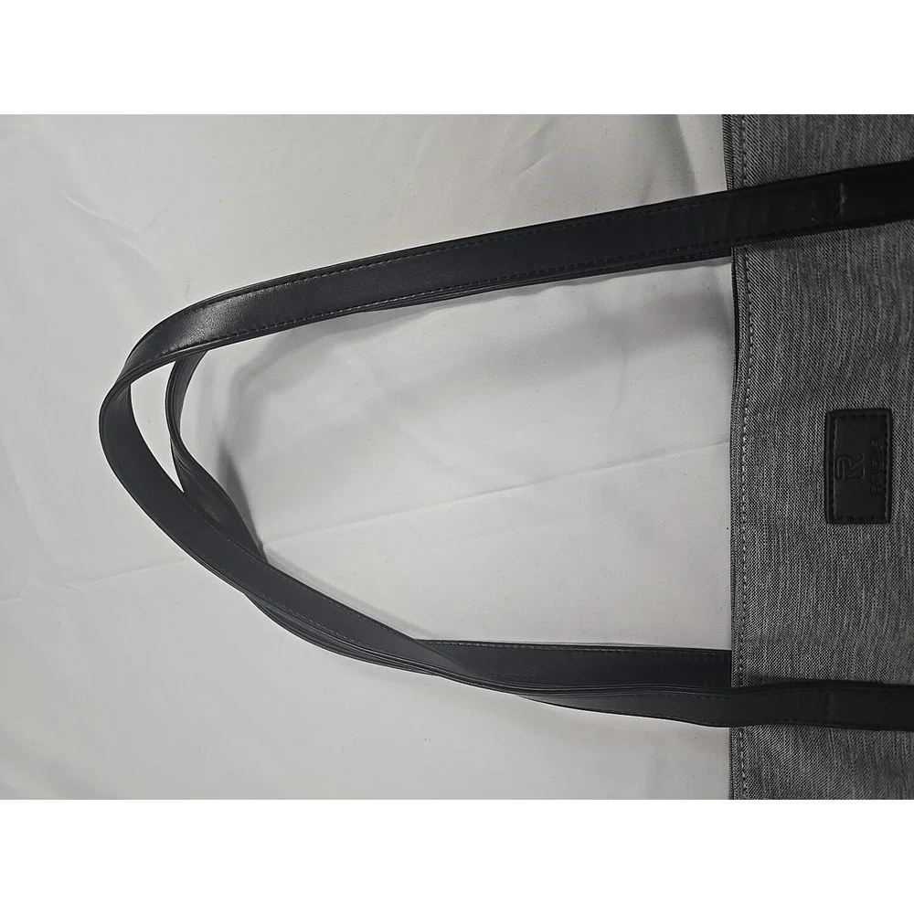 Relavel Women Gray Messenger lunch Bag gray w/satin brown lining outer‎ USB Port